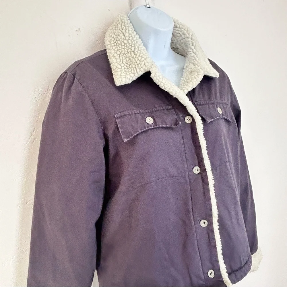 Oakley Y2K Women’s Sherpa Lined Jacket Size S Plum Gray